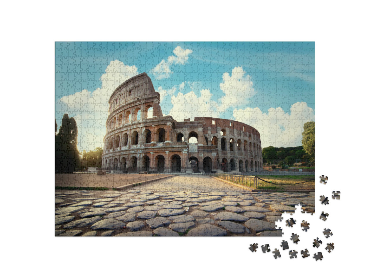 Puzzel 1000 stukjes „Colosseum van Rome in de middag“