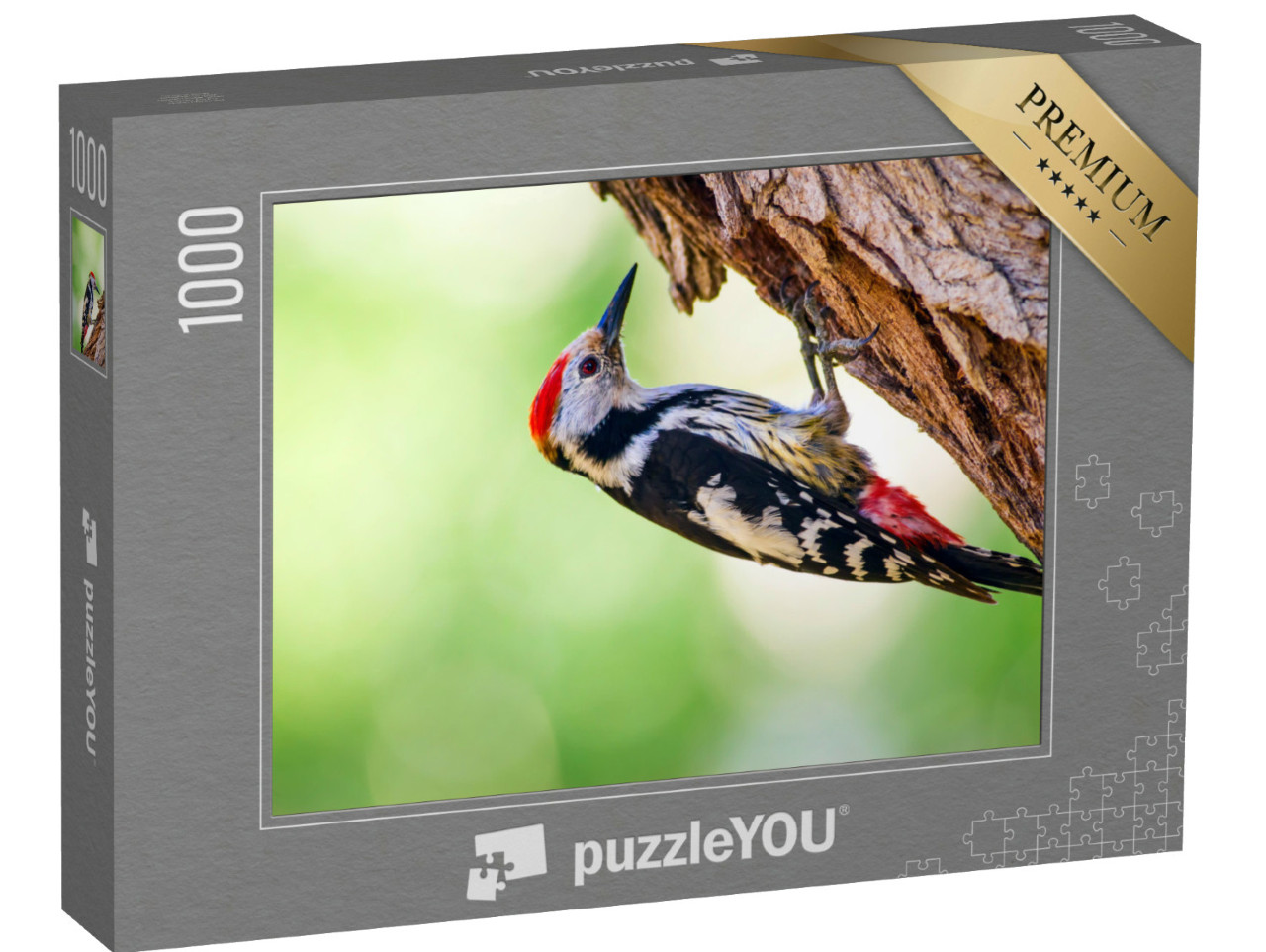Puzzel 1000 stukjes „Een specht op een boom“