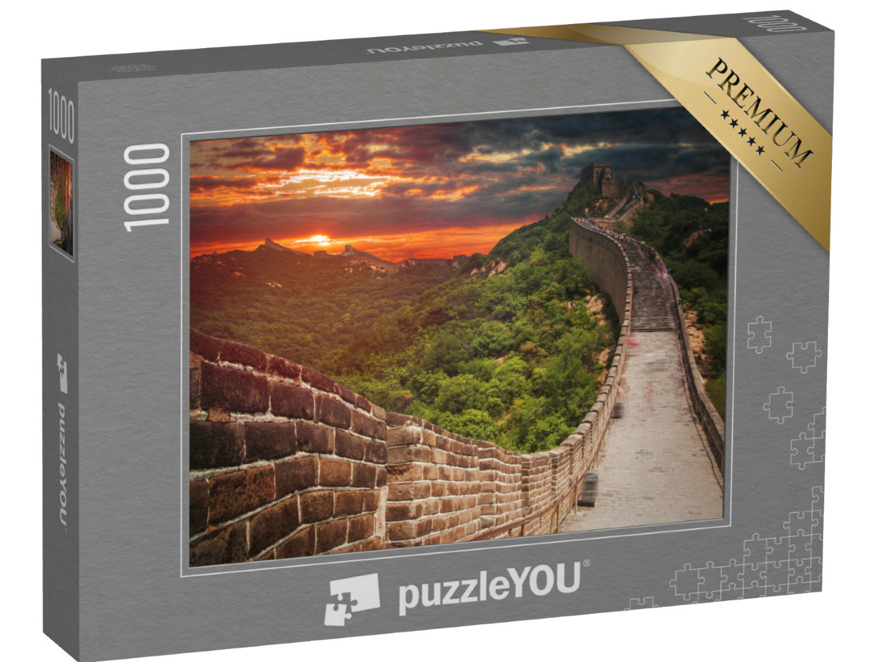 Puzzel 1000 stukjes „Chinese Muur in de bergen bij Beijing“