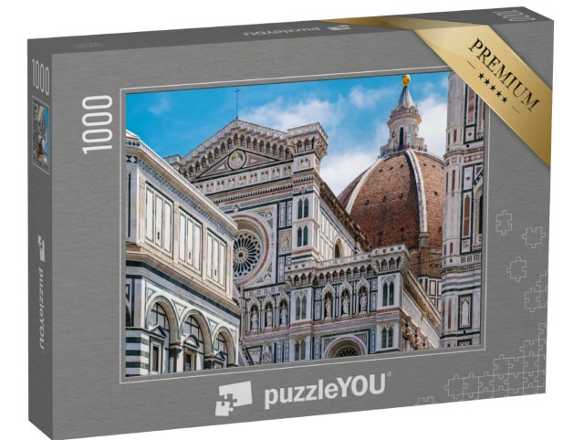 Puzzel 1000 stukjes „Close-up van de kathedraal van Santa Maria del Fiore, Florence“