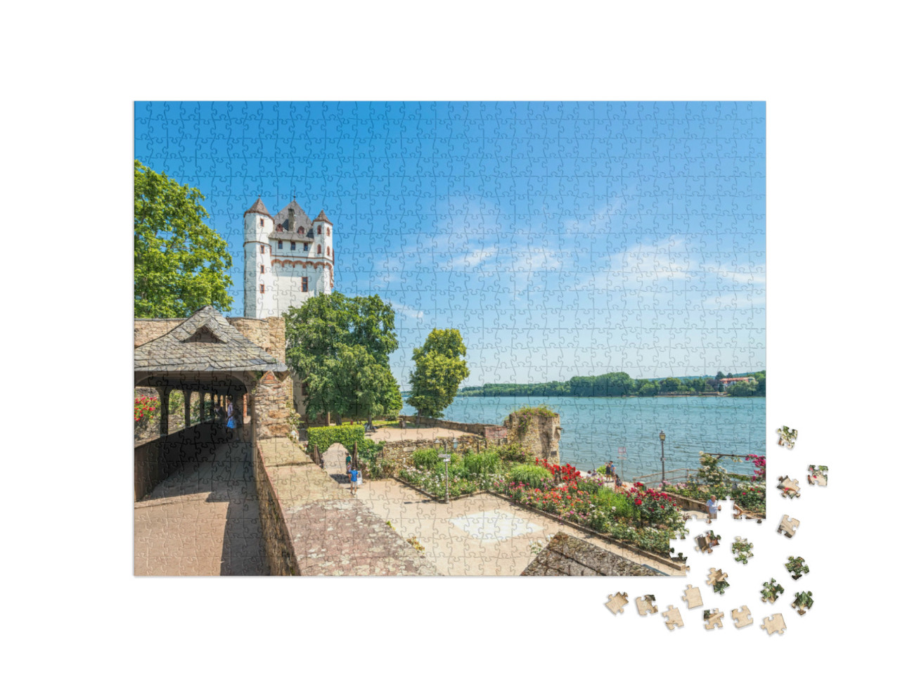 Puzzel 1000 stukjes „Kasteel Eltville aan de Rijn, Duitsland“