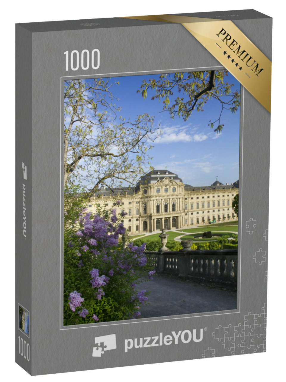 Puzzel 1000 stukjes „Bloemen voor Residentie Würzburg in Duitsland“