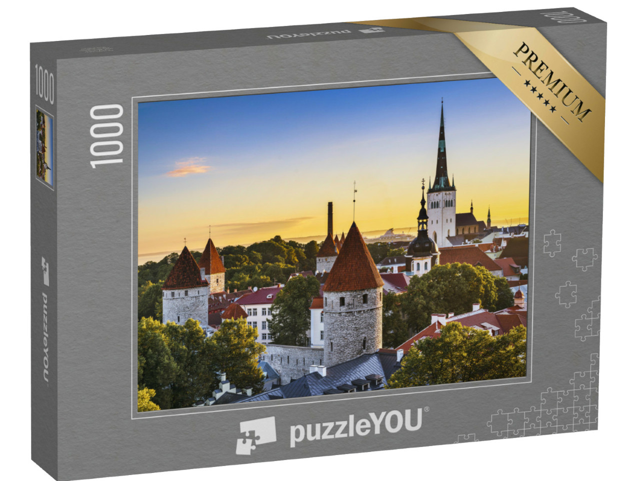 Puzzel 1000 stukjes „Uitzicht op het oude stadscentrum van Tallinn, Estland“