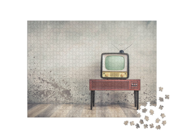 Puzzel 1000 stukjes „TV-toestel uit de begindagen van televisie“