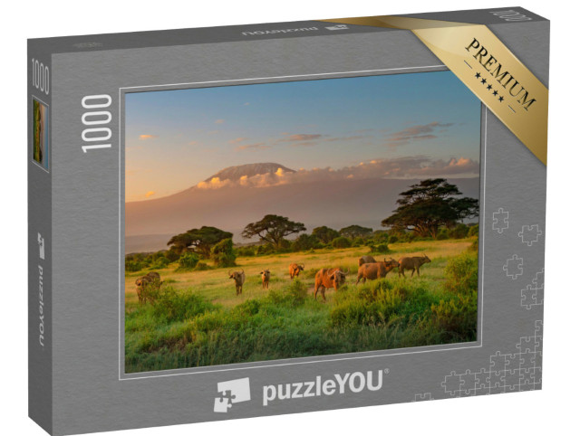 Puzzel 1000 stukjes „Ochtendsfeer op de Kilimanjaro“