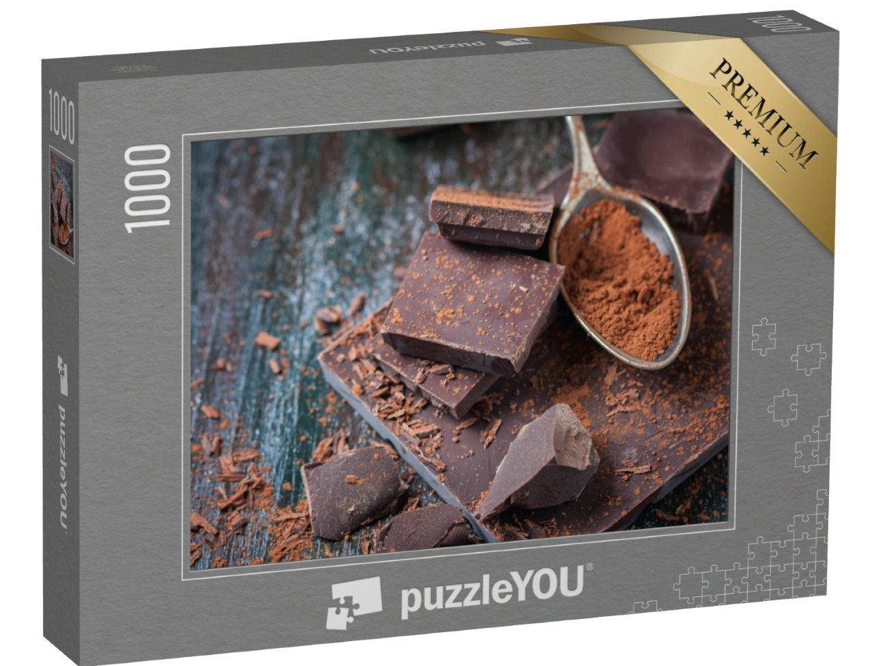 Puzzel 1000 stukjes „Zwarte chocolade“