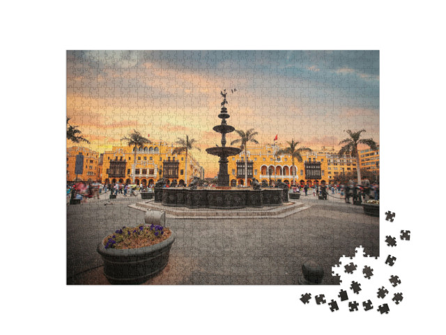 Puzzel 1000 stukjes „Marktplaats van Lima, Peru“