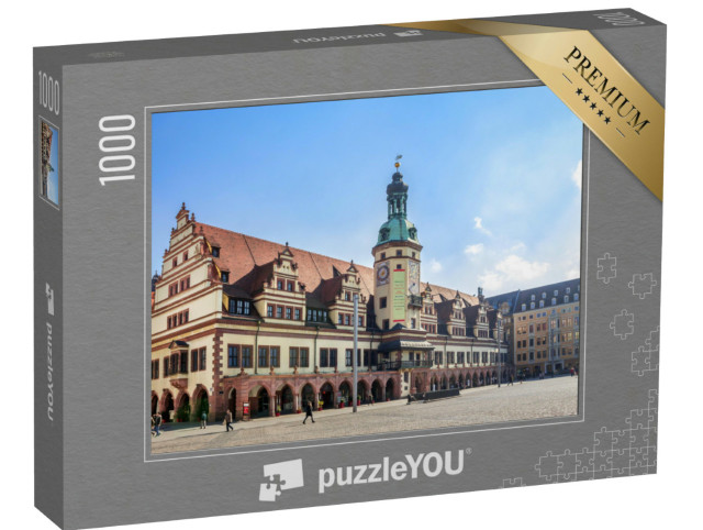 Puzzel 1000 stukjes „Stadhuis en markt in Leipzig“