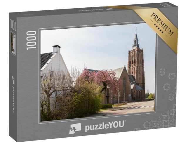 Puzzel 1000 stukjes „Sint-Catharinakerk uit de 15e eeuw in het Gelderse Asperen“