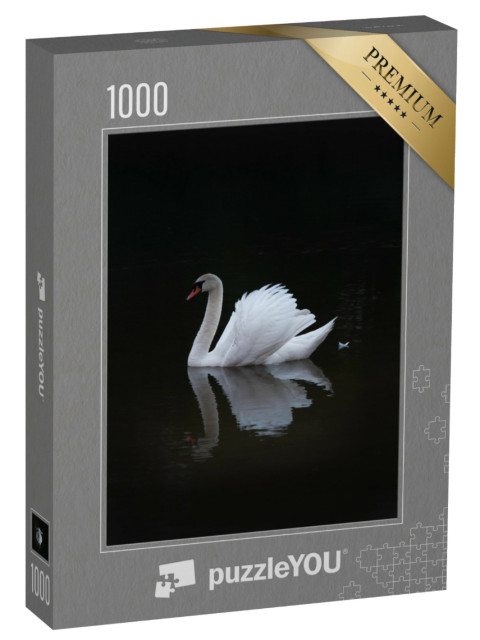 Puzzel 1000 stukjes „Elegante witte zwaan“