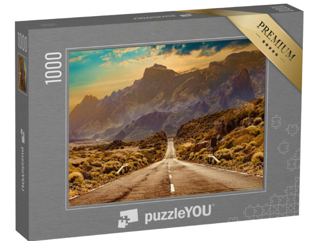 Puzzel 1000 stukjes „Weg door het schilderachtige landschap van het natuurpark van Tenerife“