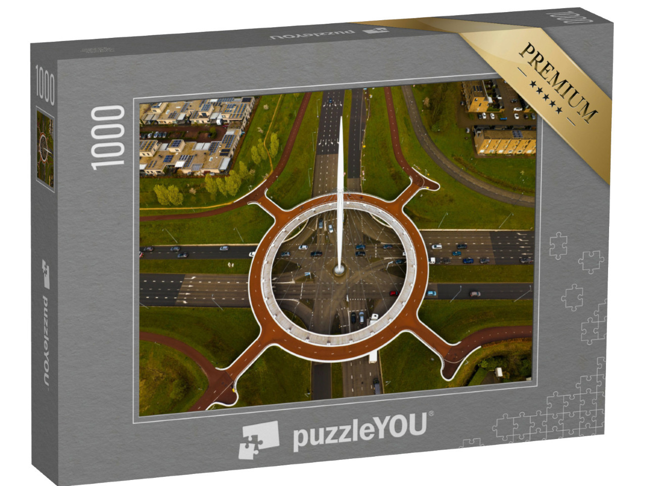 Puzzel 1000 stukjes „De Hovenring in Eindhoven, Nederland“