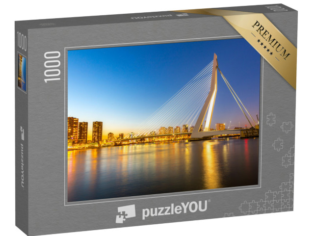 Puzzel 1000 stukjes „Erasmusbrug over de Maas in Nederland“