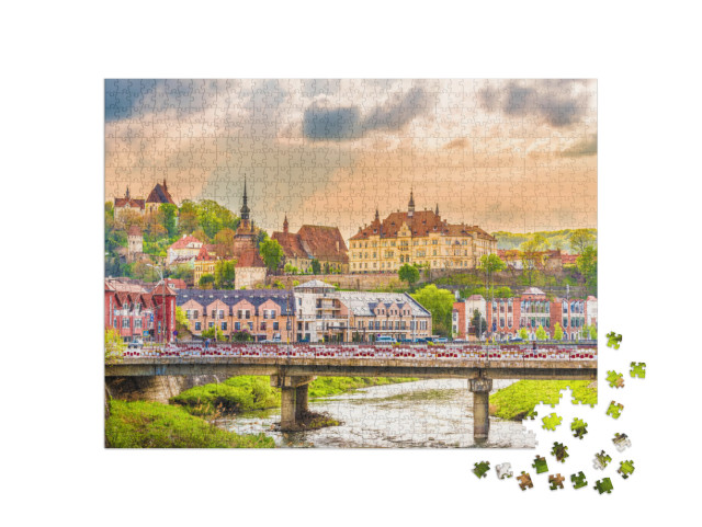 Puzzel 1000 stukjes „Sighisoara Fortress, Transsylvanië, Roemenië“