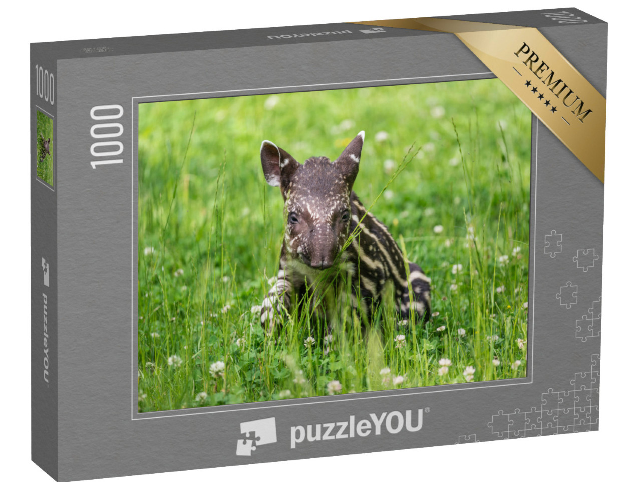 Puzzel 1000 stukjes „Baby van de bedreigde tapir“