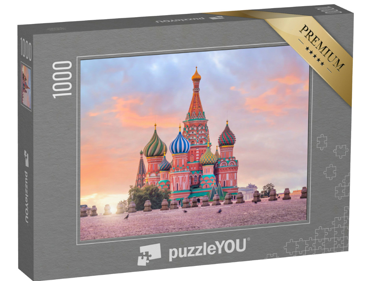 Puzzel 1000 stukjes „Sint-Basiliuskathedraal bij zonsopgang, Moskou“