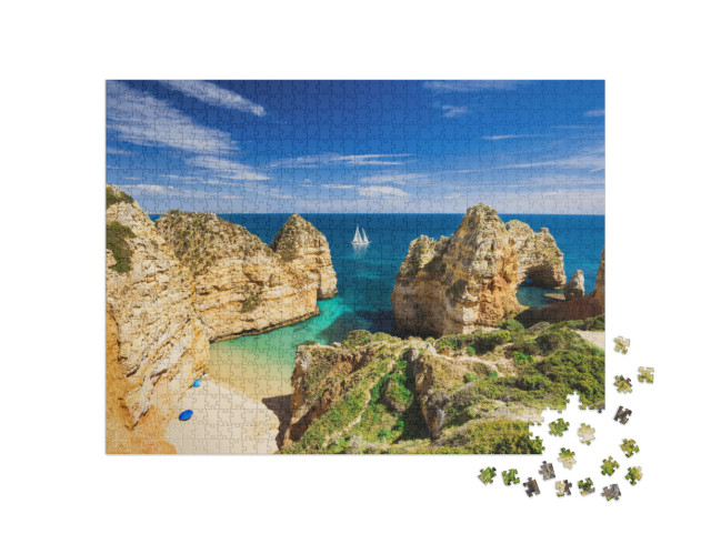 Puzzel 1000 stukjes „Prachtige baai, Algarve, Portugal“