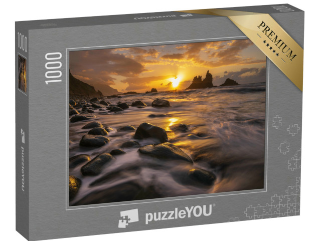 Puzzel 1000 stukjes „Stralende zonsondergang aan de kust van Tenerife“