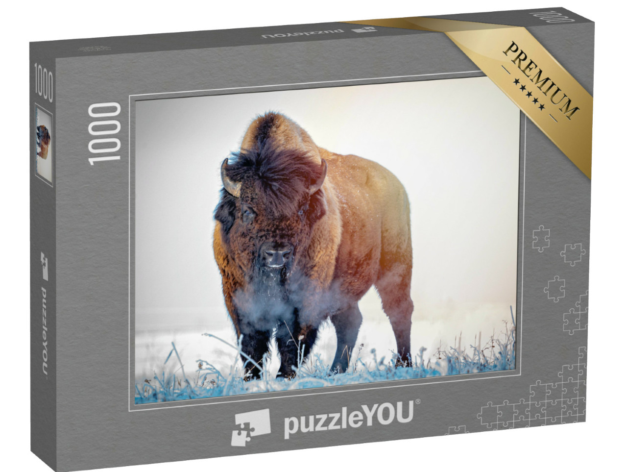 Puzzel 1000 stukjes „Prairiebizons op een winterochtend“