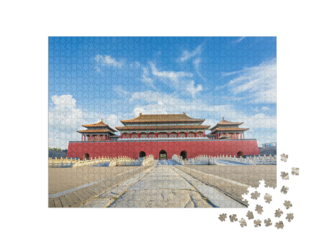 Puzzel 1000 stukjes „De oude koninklijke paleizen van de Verboden Stad, Beijing, China“