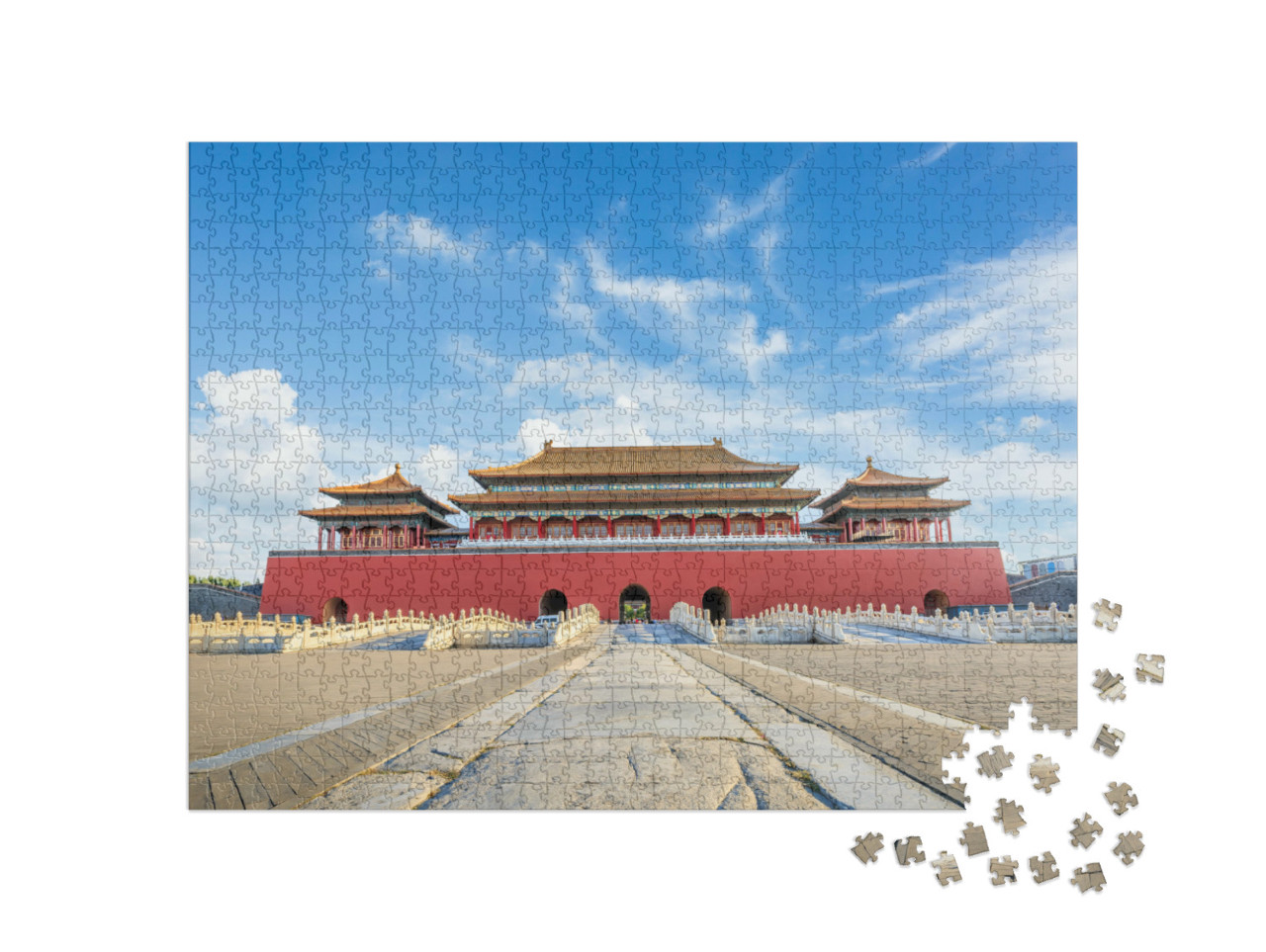Puzzel 1000 stukjes „De oude koninklijke paleizen van de Verboden Stad, Beijing, China“