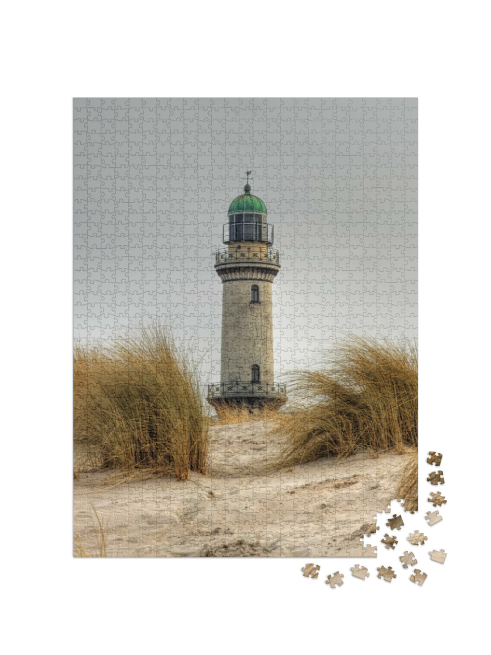 Puzzel 1000 stukjes „Vuurtoren in Warnemünde, Mecklenburg-Vorpommern“