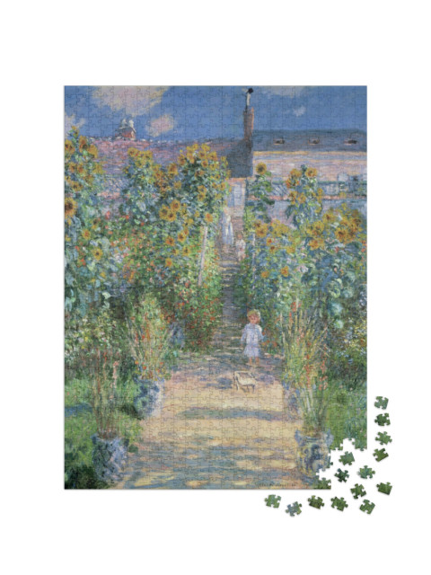 Puzzel 1000 stukjes „De tuin van de kunstenaar in Vetheuil, Claude Monet 1880“
