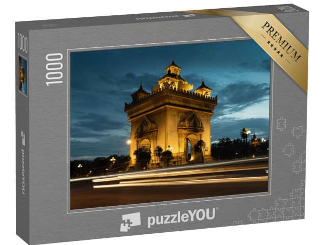 Puzzel 1000 stukjes „Patuxai Overwinningsmonument in Vientiane, hoofdstad van Laos“