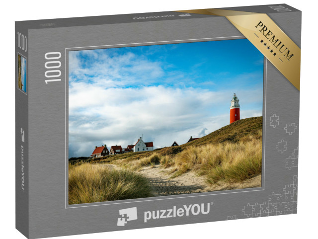 Puzzel 1000 stukjes „Rode vuurtoren op het kleine eiland Texel“