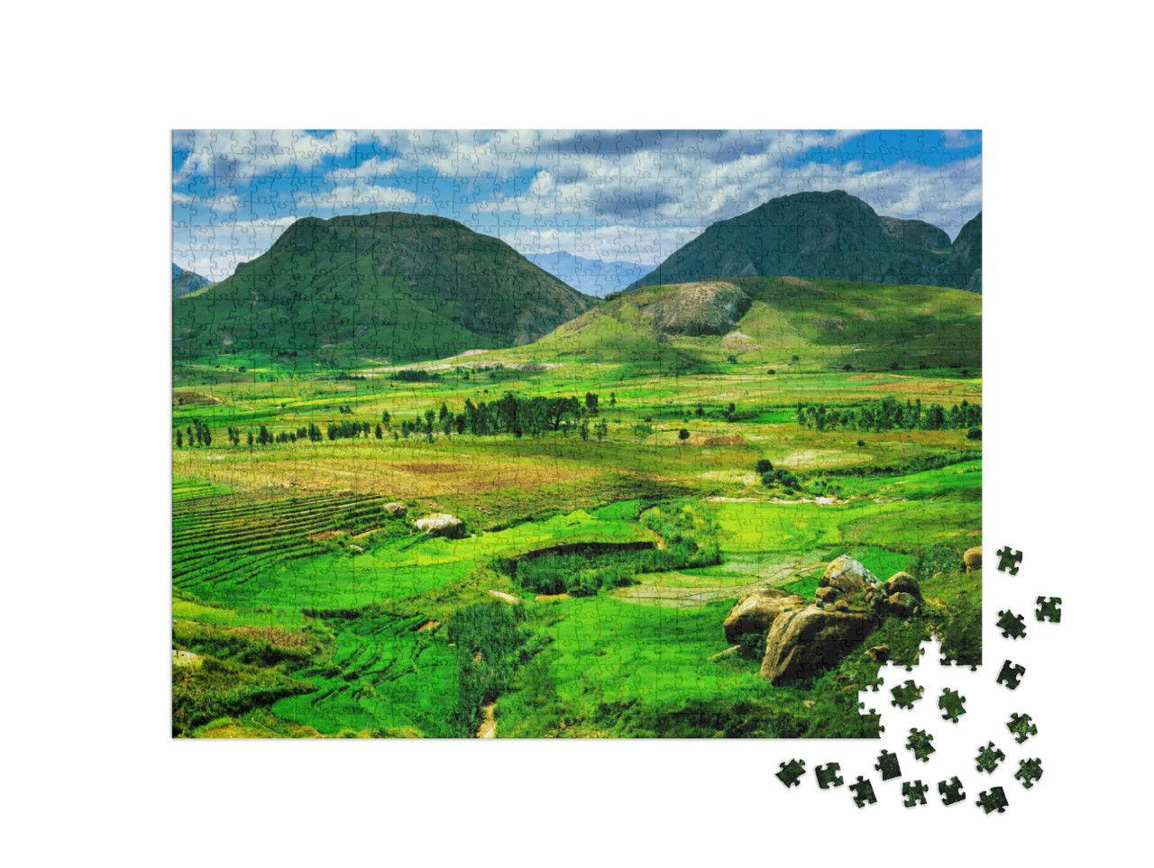 Puzzel 1000 stukjes „Landschap in Madagaskar, Afrika“