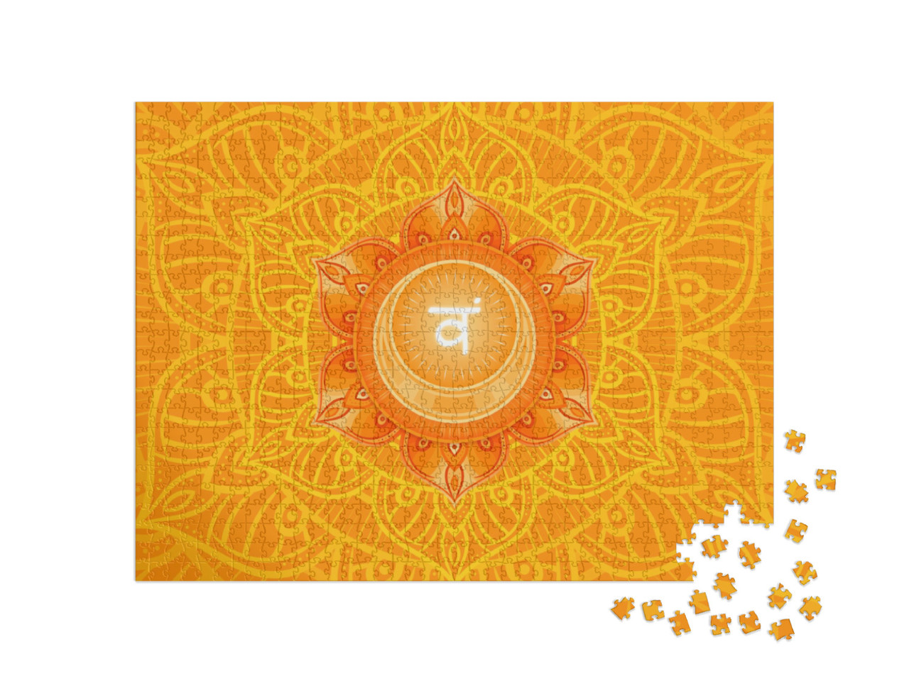 Puzzel 1000 stukjes „Svadhishthana, symbool van het heiligbeenchakra“