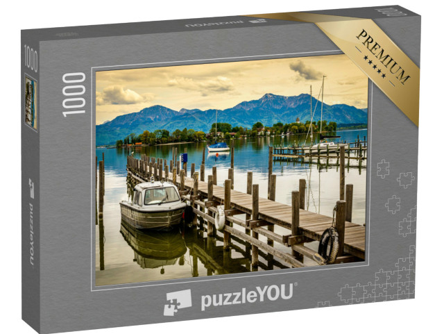 Puzzel 1000 stukjes „Steiger aan de Chiemsee bij Gstadt, Duitsland“
