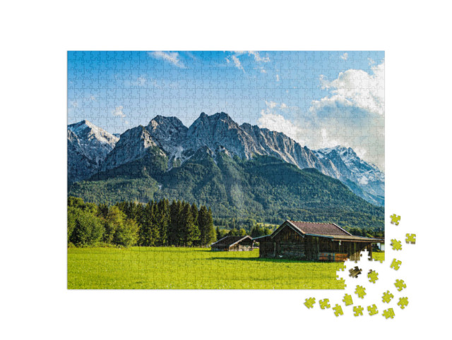 Puzzel 1000 stukjes „De Zugspitze gezien vanuit Grainau/Garmisch-Partenkirchen“