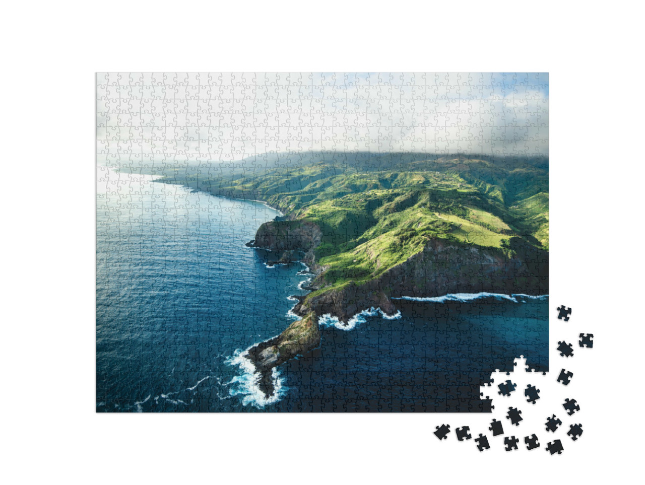 Puzzel 1000 stukjes „Mystiek natuurlandschap in Hawaï“