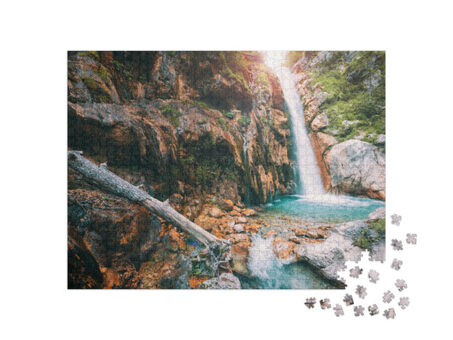 Puzzel 1000 stukjes „Tscheppaschlucht Karinthische waterval“