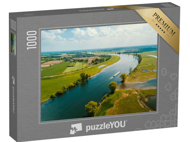 Puzzel 1000 stukjes „Mooie rivier in de Loonsewaard, Nederland“