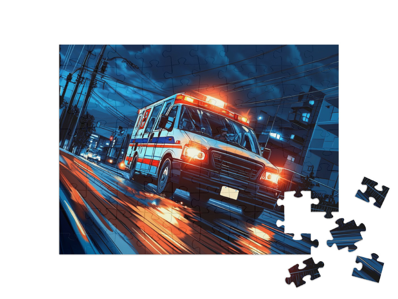 Puzzel 100 stukjes „Razendsnel levens redden“
