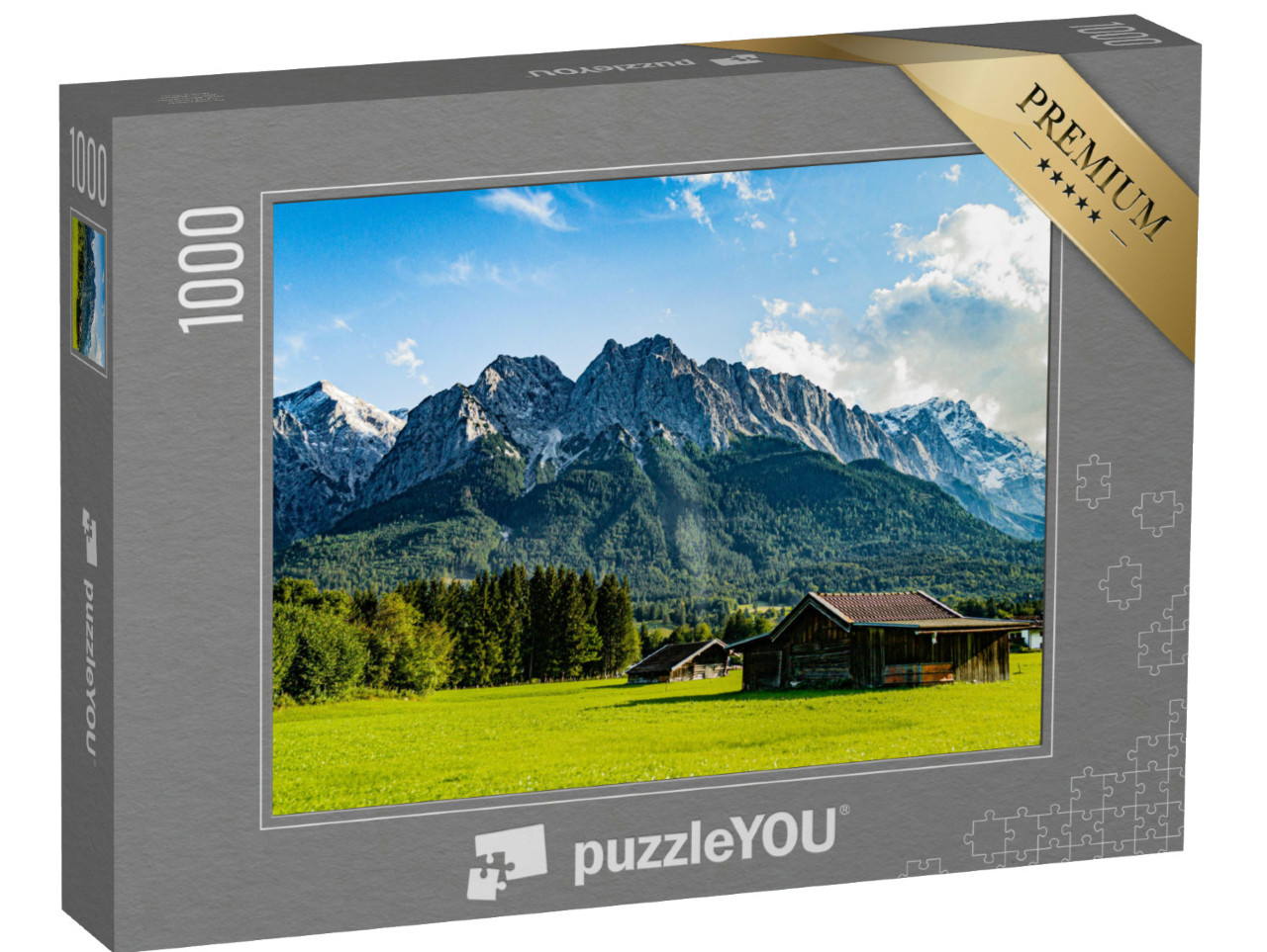 Puzzel 1000 stukjes „De Zugspitze gezien vanuit Grainau/Garmisch-Partenkirchen“
