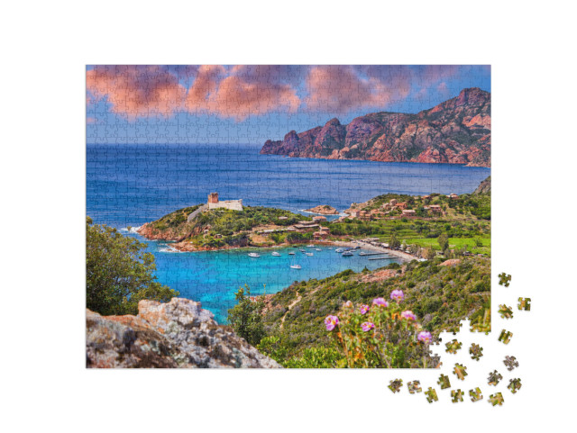 Puzzel 1000 stukjes „Girolata Baai op het eiland Corsica, Frankrijk“