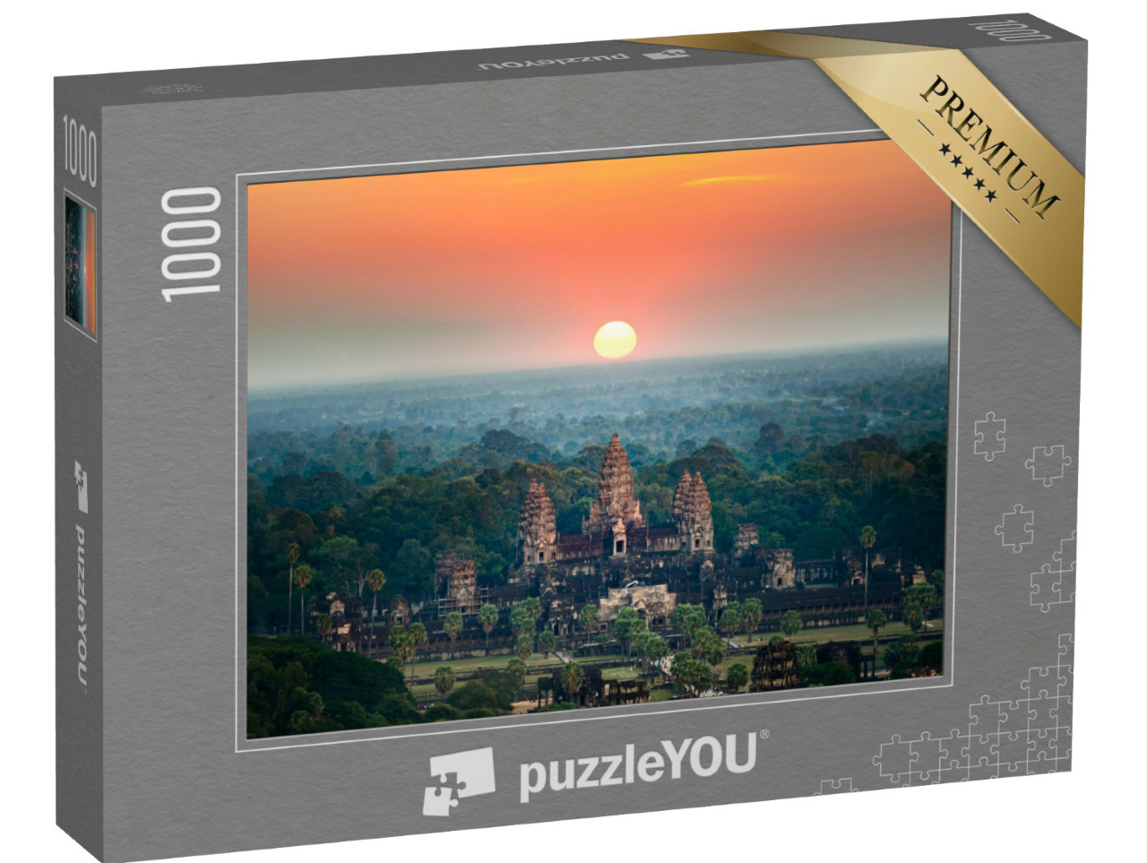 Puzzel 1000 stukjes „Angkor Wat bij zonsopgang, Siem Reap, Cambodja“