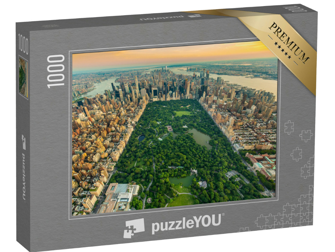 Puzzel 1000 stukjes „Luchtfoto van Manhattan en Central Park, New York“