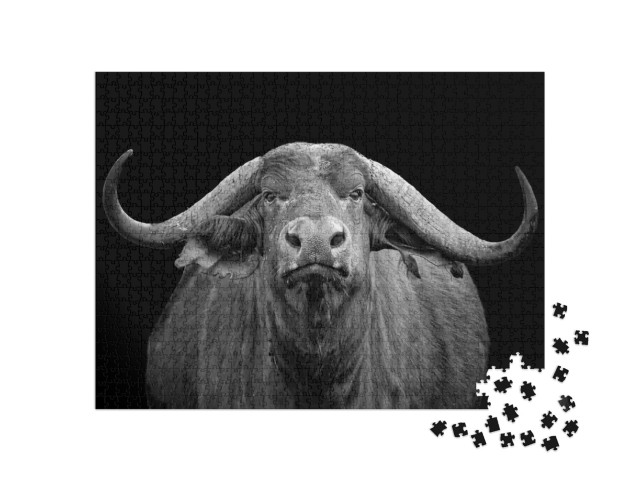 Puzzel 1000 stukjes „Afrikaanse buffels, Tsavo East National Park“