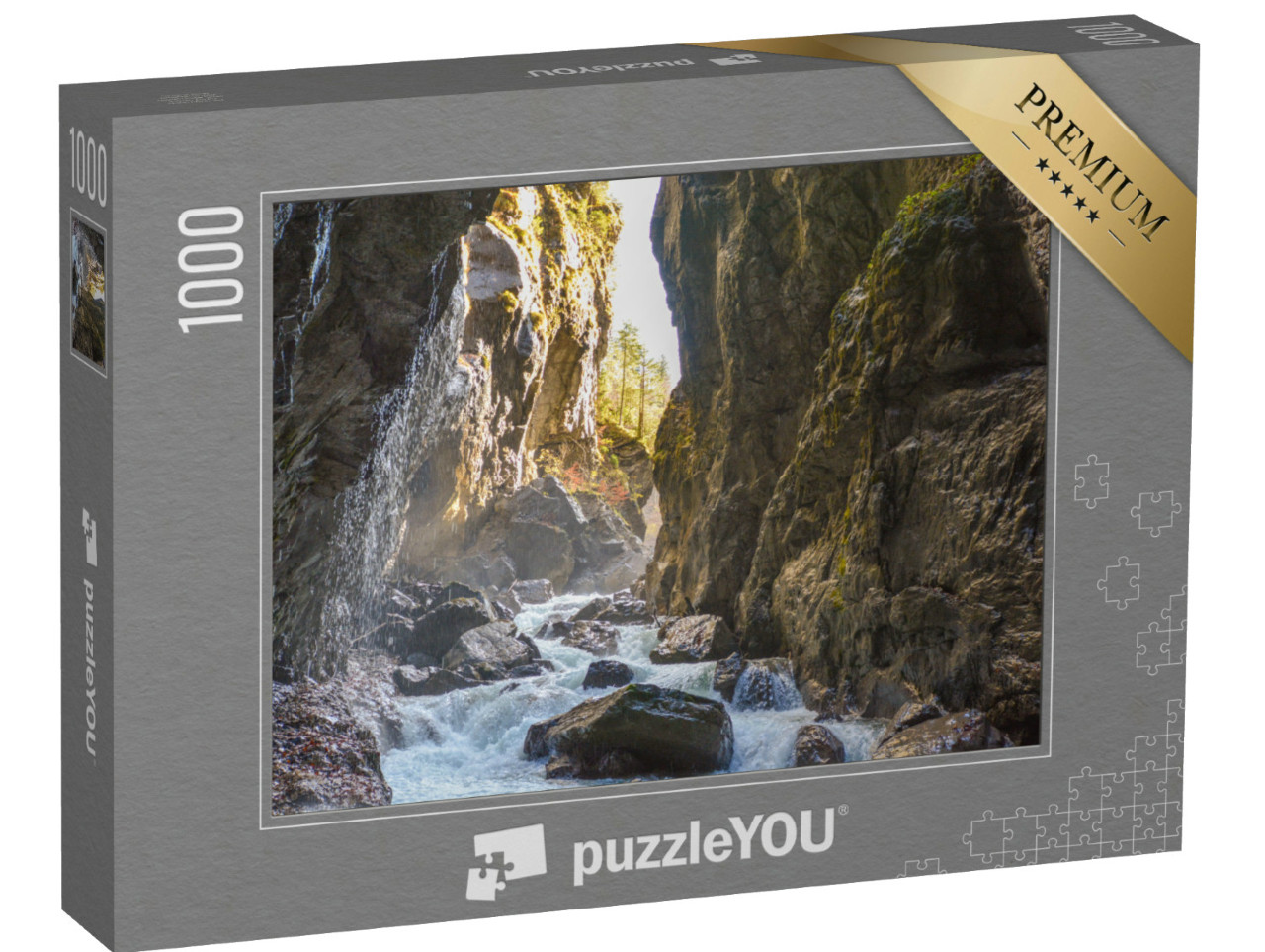 Puzzel 1000 stukjes „Wilde Partnachkloof in Garmisch-Partenkirchen, Duitsland“