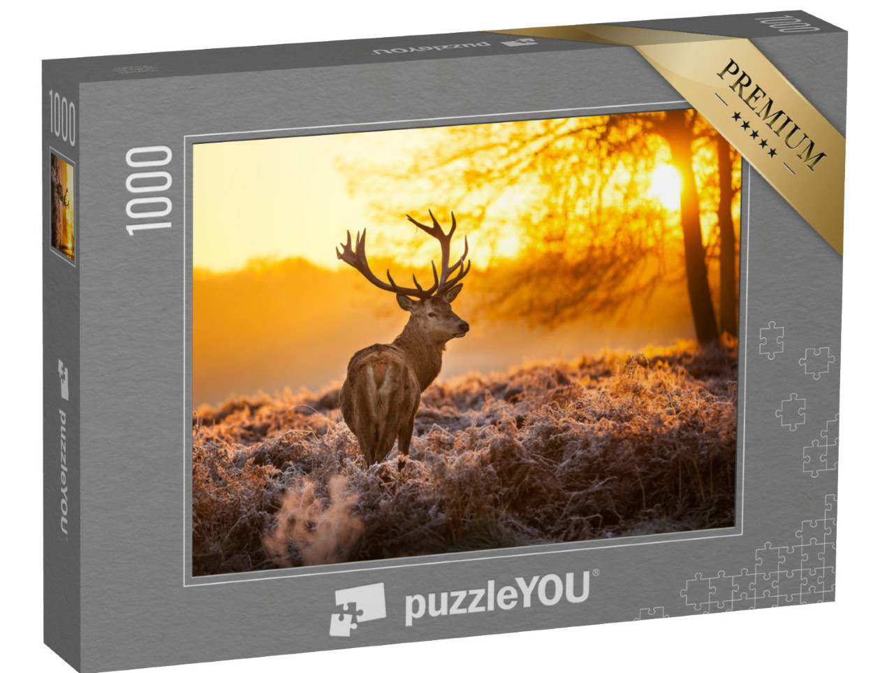 Puzzel 1000 stukjes „Edelherten in de ochtendzon“