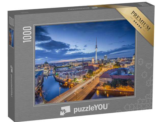 Puzzel 1000 stukjes „Uitzicht over Berlijn in de avond“