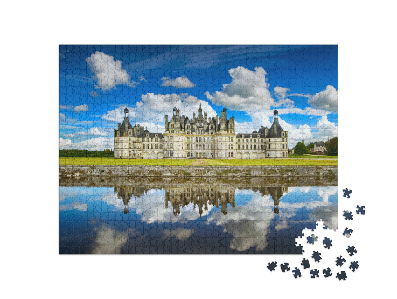 Puzzel 1000 stukjes „Chateau de Chambord: Kasteel in de Loirevallei, Frankrijk“