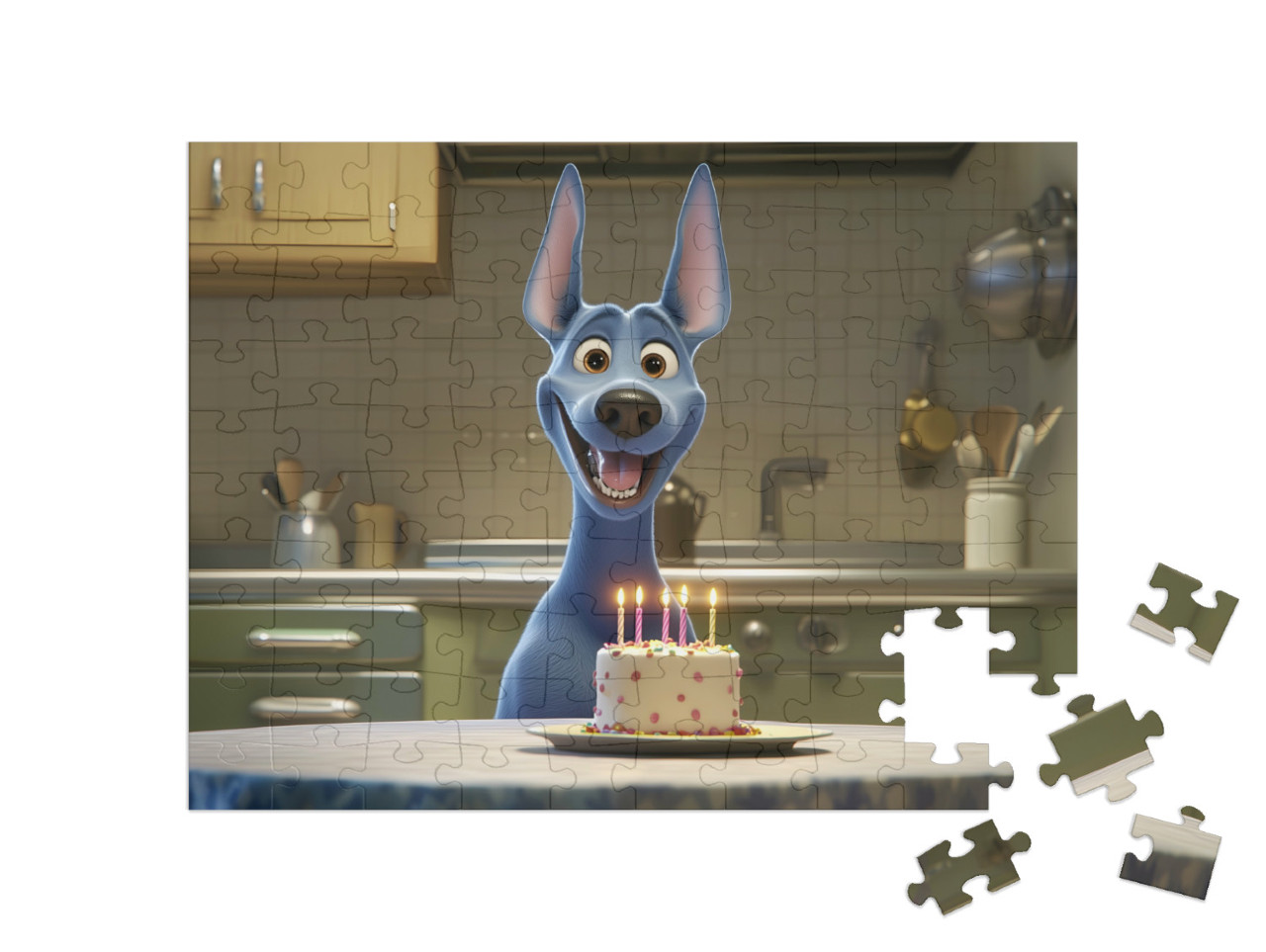 Puzzel 100 stukjes „Gefeliciteerd met je verjaardag. Gemaakt voor jou.“