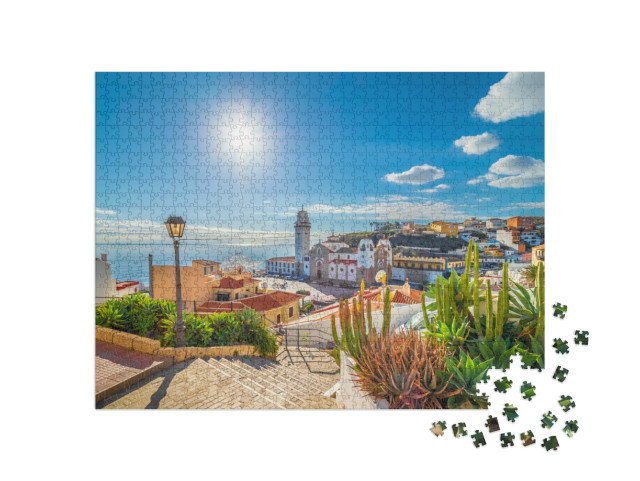 Puzzel 1000 stukjes „Betoverend dorp Candelaria op Tenerife, Canarische Eilanden, Spanje“