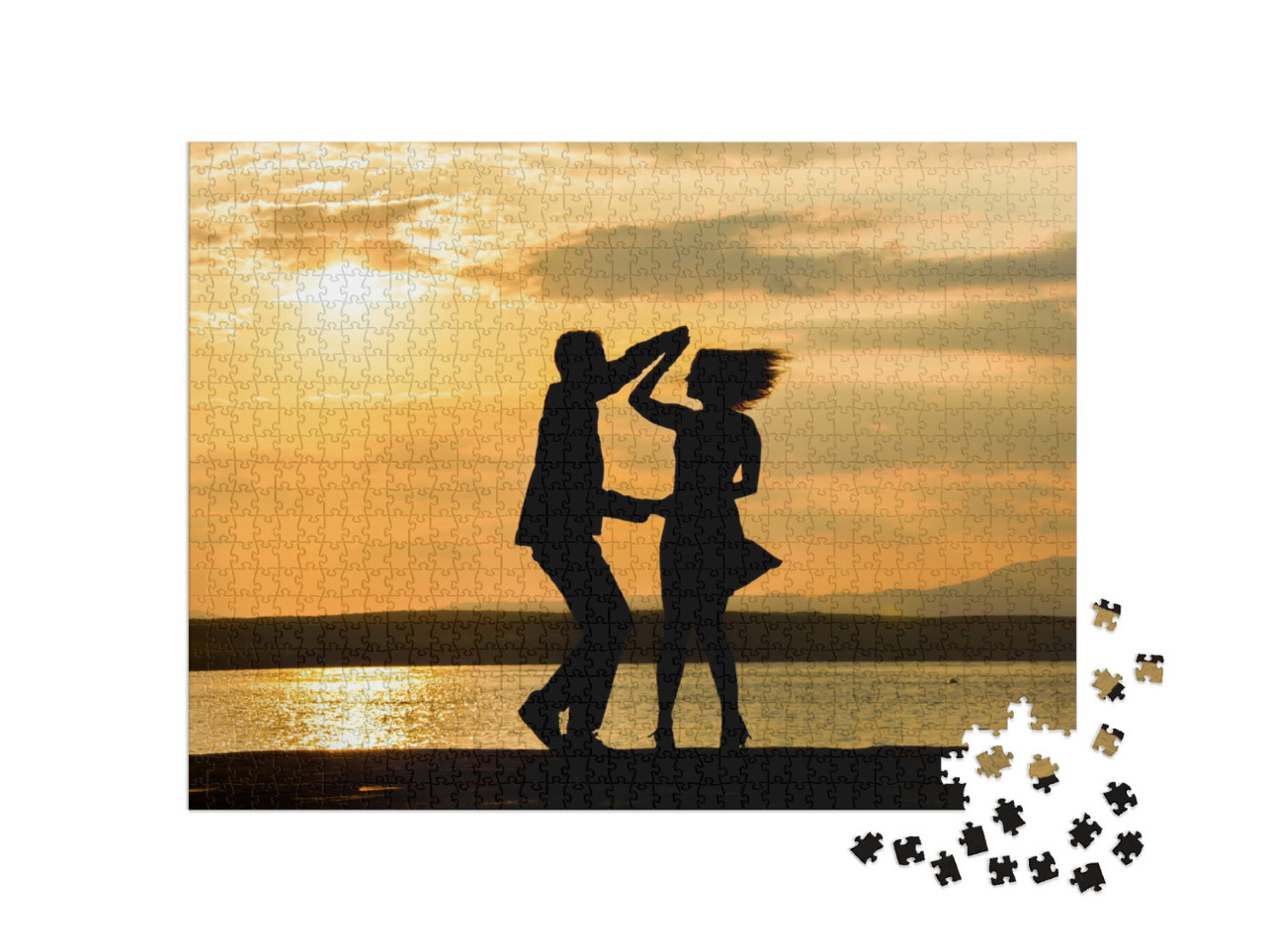 Puzzel 1000 stukjes „Salsa in de zonsondergang“