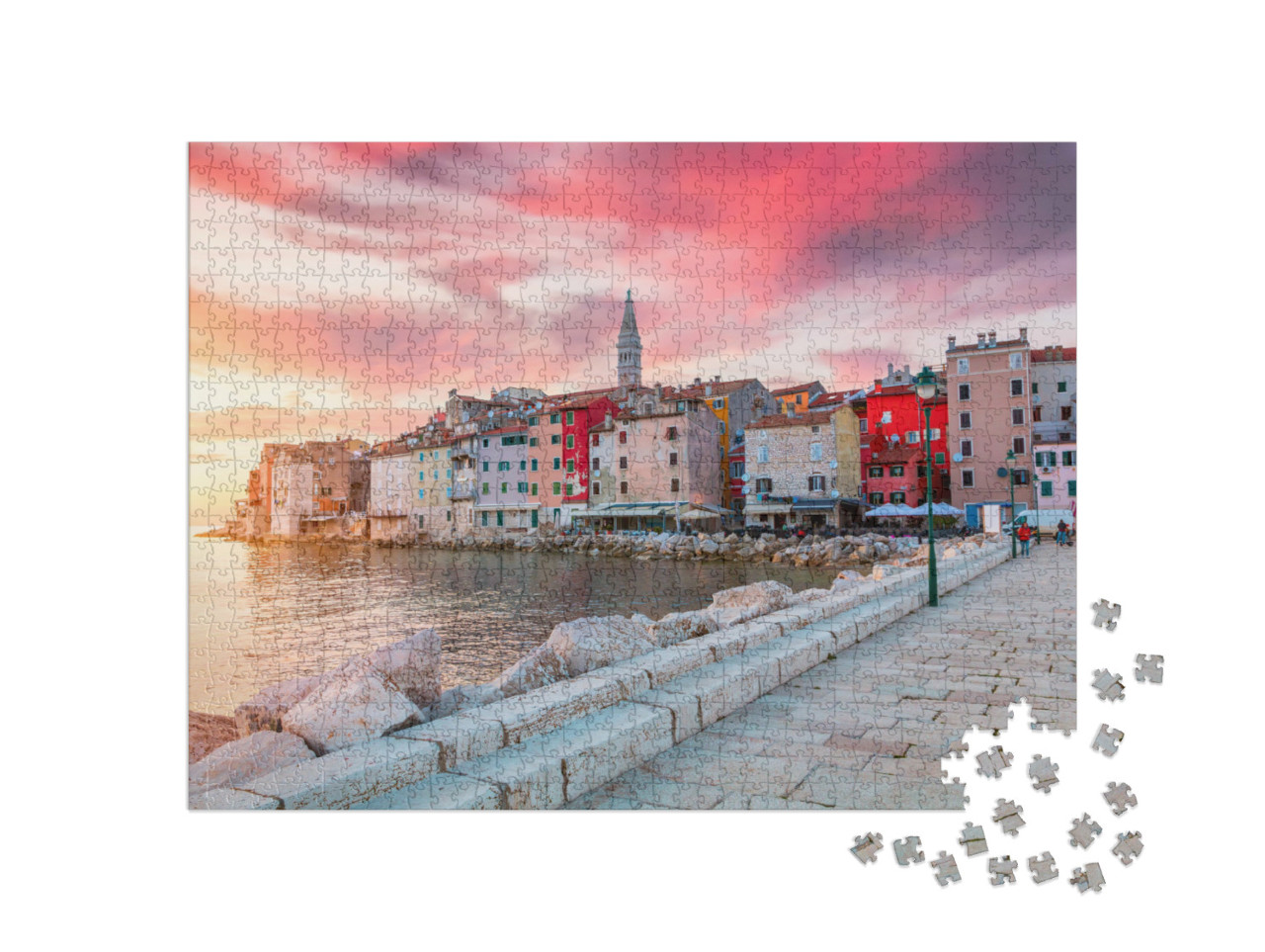 Puzzel 1000 stukjes „Istrië: prachtige zonsondergang over de Adriatische Zee“